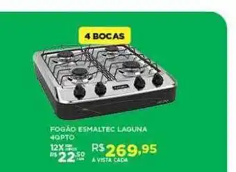 DB Supermercados Fogão esmaltec laguna 4qpto oferta