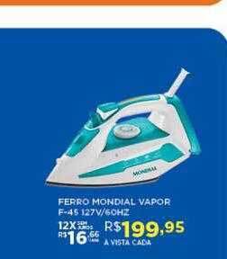 DB Supermercados Ferro mondial vapor f-45 127v 60hz oferta