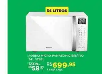 DB Supermercados Forno micro panasonic bbr pto 34l st65l oferta