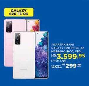 DB Supermercados Smartph sams galaxy s20 fe 5g az marinho bco viol oferta