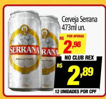 Supermercados Rex Cerveja serrana oferta