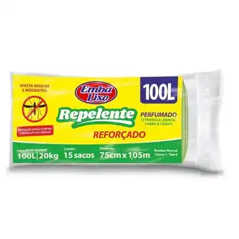 Carrefour Saco de lixo embalixo repelente verde com 15 unidades de 100 litros oferta