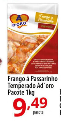 Frango a Passarinho Temperado Ad'oro pacote 1kg