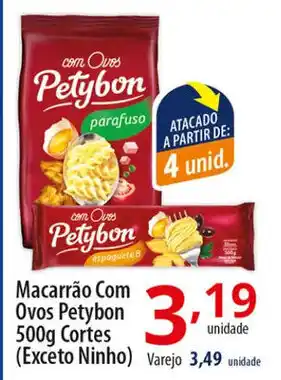 Akki Atacadista Macarrao com Ovos Petybon 500g Cortes oferta