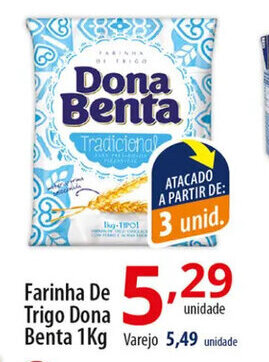 Akki Atacadista Farinha de trigo Dona Benta 1kg oferta