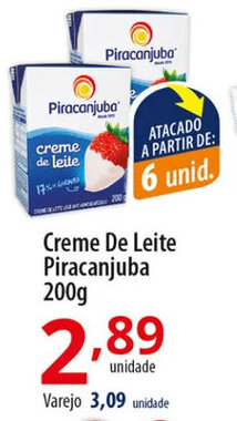 Akki Atacadista Creme de Leite Piracanjuba 200g oferta