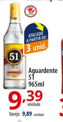 Akki Atacadista Aguardente 51 965ml oferta
