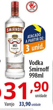 Vodka Smirnoff 998ml