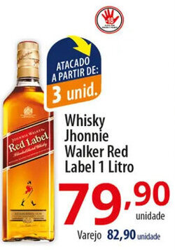 Akki Atacadista Whisky Johnnie Walker Red Label 1L oferta