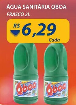 Assaí Atacadista Agua Sanitaria Qboa 2L oferta