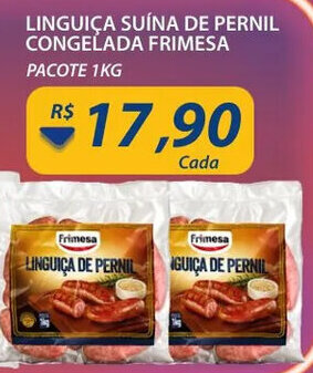 Assaí Atacadista Linguica Suina de Pernil Congelada Frimesa 1kg oferta