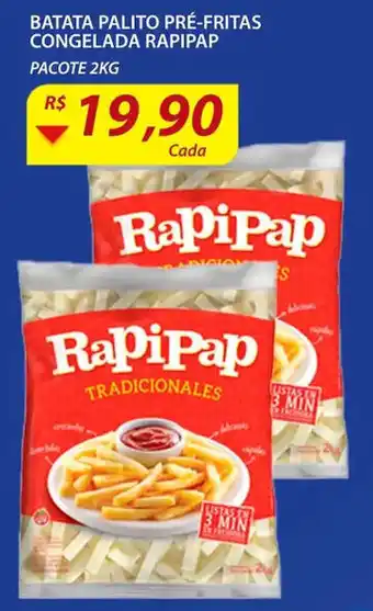 Batata Palito Pre-Fritas congelada Rapipap 2kg