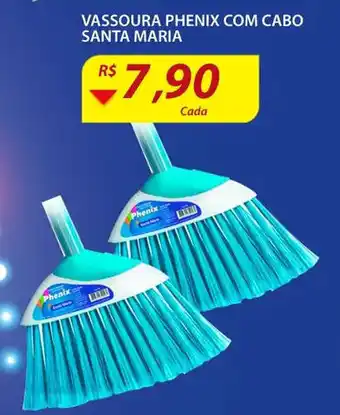 Assaí Atacadista Vassoura Phenix com cabo Santa Maria oferta