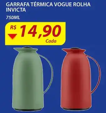 Assaí Atacadista Garrafa Termica Vogue Rolha Invicta 750ml oferta