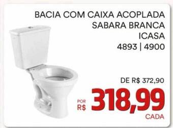 Bacia com caixa acoplada sabara branca icasa