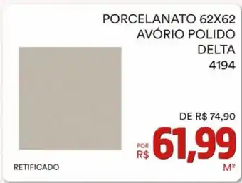 Conibase Porcelanato 62x62 avório polido delta 4194 oferta