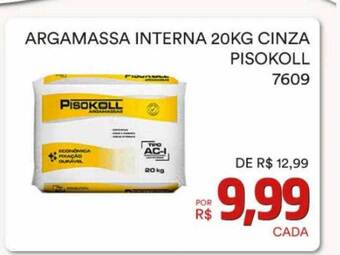 Argamassa interna 20kg cinza pisokoll