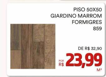 Piso 50x50 giardino marrom formigres