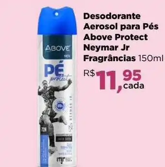Desodorante aerosol para pés above protect neymar jr fragrâncias