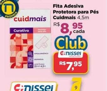 Fita adesiva protetora para pés cuidmais