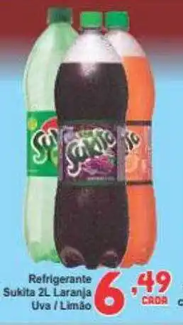 Refrigerante sukita laranja uva limão