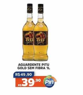 Aguardente pitu gold sem fibra
