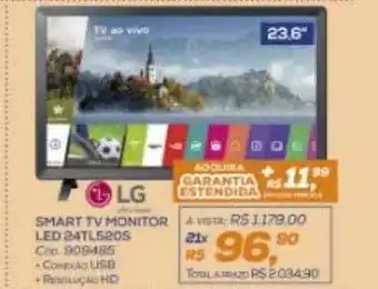 Lojas Colombo Smart tv monitor led 24tl520s lg oferta