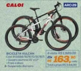 Lojas Colombo Bicicleta vulcan caloi aro 29 oferta
