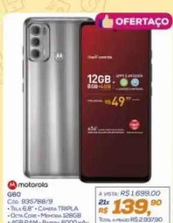 Lojas Colombo G60 motorola oferta