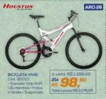 Lojas Colombo Bicicleta vivid houston aro 26 oferta