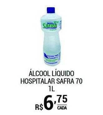 Álcool liquido hospitalar safra 70
