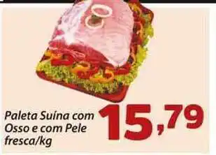 Paleta Suína Com Osso E Com Pele Fresca 1kg