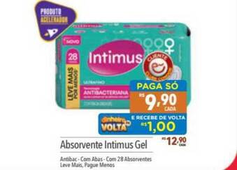 Supermercados Condor Absorvente Intimus Gel oferta