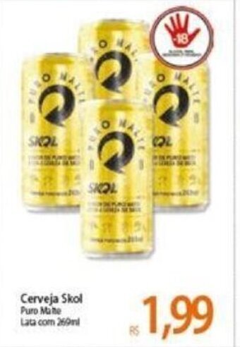 Atacadão Cerveja Skol 269ml oferta