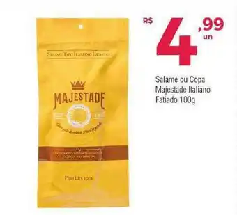 Brasão Supermercados Salame Ou Copa Majestade Italiano Fatiado 100g oferta