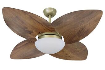 Carrefour Ventilador de teto volare gold vidro dunamis imbuia 110v oferta