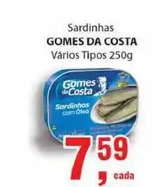 Supermercados Mundial Sardinhas Gomes Da Costa Vários Sabores 250g oferta
