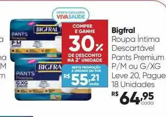 Bigfral roupa intima descartavel pants premium