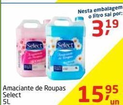 Tenda Atacado Amaciante de roupas select 5l oferta