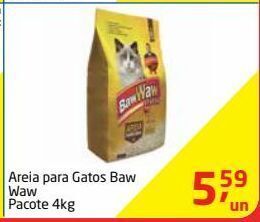 Areia para gato baw waw 4kg