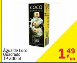 Tenda Atacado Água de coco quadrado 200ml oferta
