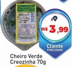 Tonin Superatacado Cheiro verde creozinha 70g oferta