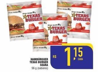 Mercantil Rodrigues Hambúrguer texas burguer seara 56g oferta