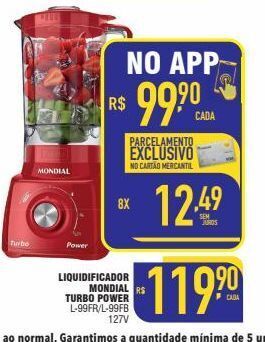 Mercantil Rodrigues Liquidificador mondial oferta