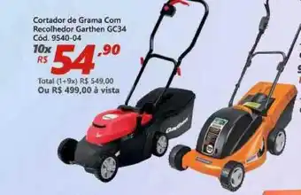 Cortador De Grama Com Recolhedor Garthen Gc34