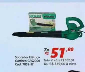 Soprador Eléctrico Garthen Gfs2000