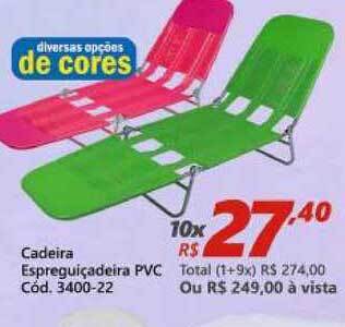 Cadeira Espreguiçadeira Pvc