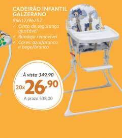 Benoit Cadeirão Infantil Galzerano oferta