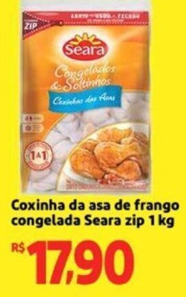 Extra Supermercado Coxinha da Asa de Frango Congelada Seara Zip 1kg oferta