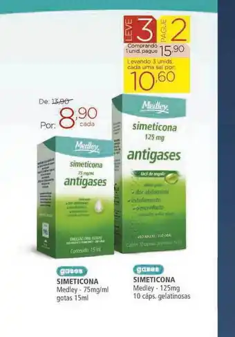 Drogarias Carrefour Simeticona Leve 3 Pague 2 Medley 125mg oferta